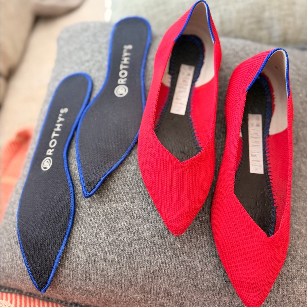 Rothy's Red Pointed Flats - Picture 2 of 15